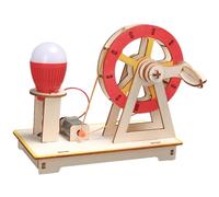 Set generatore STEM per bambini - Kit energetico a manovella manuale, progetto scientifico interattivo, modello educativo di lampadina fai-da-te, apparecchio didattico fatto a mano | Soluzione per