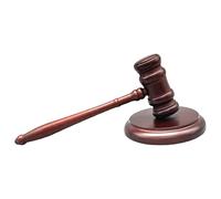 Set generico di martelletto e blocco in legno massello, martello da giudice marrone for aste in aula di tribunale e uso legale