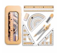 Set Geometria Scolastico, 8 Pezzi, color to 2 | Righello triangolare, Set geometria scolastico, Lezioni di matematica, Per studenti artettura