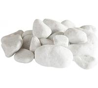 Set Ghiaia Bianca 24 Pezzi Sassi Decorativi per Stufe e Camini a Bioetanolo
