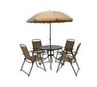 SET GIARDINO 'FUNNY' OMBRELLONE CON TAVOLO + 4 SEDIE
