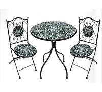 SET GIARDINO MOSAICO VIESTE TAVOLO TONDO CON 2 SEDIE