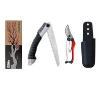 Set giardino Silky/Okatsune: forbici Okatsune 103 + sega pieghevole Silky Super Accel 210 mm (7,5 denti/pollice) con fodero da cintura. Precisione giapponese, tagli netti e rapidi.