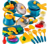 Set Giocattoli Da Cucina per Bambini, Accessori Cucina Bambini, Pentoline Giocat