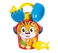 Set giocattoli da spiaggia: secchiello, rastrello, paletta, setaccio, formine e annaffiatoio