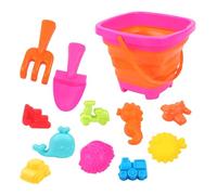 Set Giocattoli Spiaggia | Pale E Pala Per Bambini | Kit Costruzione Castelli Con Secchiello Piegevole, Giochi Estivi Da Esterno Per Scavare E Giocare Con La Sabbia