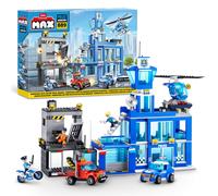 Set giocattolo a sorpresa Centrale di polizia MAX Adventure (889 pezzi) con matt