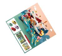 Set Giocattolo Auto con Scivolo a Gravità (Scatola dei colori Dinosaur | Facile da montare, materiale plastico sicuro, binari multilivello, favorisce l\'immaginazione