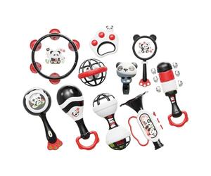 Set giocattolo con sonaglio, robusto - alta performance sleek resistente, di alta qualità Panda Easy Grip Educativo, Evoluzione della mente masticare per giocare | Multiuso Outdoor Indoor Utility