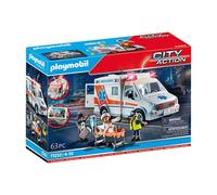Set Giocattolo Playmobil Ambulance Multicolore 63 Pezzi con Veicolo e Figure