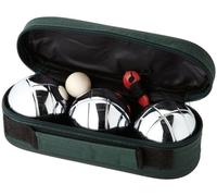 Set gioco bocce con 3 bocce in emtallo pesante in pratica custodia 0GR7