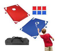 Set Gioco dei Sacchetti - Giochi da per il Lancio di Cornhole | Tavola 58x51 cm Include 6 Sacchetti Giocattolo Trasportabile per Giardino Camping Viaggio Parco Tutta la Famiglia