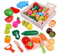 Set gioco frutta e verdura in legno con magneti