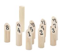 Set Gioco Kubb Numerici 13pz con Custodia Legno Massello Pino