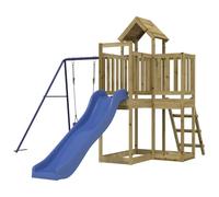 Set Gioco Legno Pino Impregnato con Scivolo e Altalena