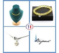 Minerali Collezione. Parure Gioielli Braccialetto Collana 10 Perle Citrino 8 Mm.