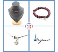 Set Gioielli Bracciale Collana 10 Perle Lepidolite 8 Mm. Catena In Taglia Pers