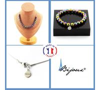 Parure Gioielli Braccialetto Collana 20 Perle Ematite Multi 8 Mm. Taglia Pers