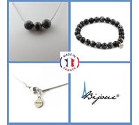 Parure Gioielli Braccialetto Collana 3 Perle Labradorite 8 Mm. IN Taglia Pers