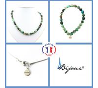 Set Gioielli Bracciale Collana Perle Crisocolla Della Namibia Qualità Taglia Per