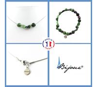 Set Gioielli Bracciale Collana Perle Epidote Del Myanmar (BIRMANIA) + Taglia Pe