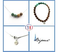Pietre E Minéraux. Parure Gioielli Braccialetto Collana Perle Mica Verde Di