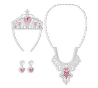 Set Gioielli da principessa, coroncina, colllana e orecchini, Colore : rosa e ar
