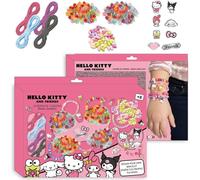 Set gioielli perline Hello Kitty and Friends | Progetta i tuoi braccialetti con perline colorate, elastici e ciondoli dei personaggi Sanrio | Oltre 1000 pezzi