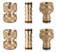 Set Giunti Girevoli Ottone Quick Connect Costruzione Ottone Compatibilità 3/4 P