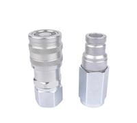 Set Giunti Rapidi Idraulici AP01 3/8 Inch Flat Face | Filetto NPT da 3/8 di pollice; Compatibile con sistemi idraulici a faccia piana standard