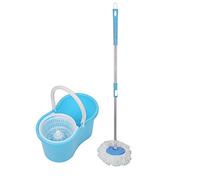 Set Giunto girevole a 360°,Secchio strizzatore ovale con ruote,senza pedale con cestello in metallo,auto strizzante lava pavimenti casa secchio strizzante ruotante