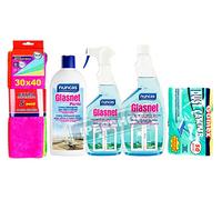 SET:GLASNET SPRAY 750ML+GLASNET RICARICA 750ML+ GLASNET FORTE 500ML+ PANNI GAMEX+ Pacco 5 Pezzi Panni Microfibra 30X40 cm
