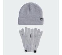 Set Glove + Beanie Light Grey Heather / White Uomo (M/L)