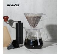 Set gocciolatore per caffè da 600 ml, server in vetro V02, imbuto, macchina per gocciolamento, tazza per birra, set da caffè con carta da filtro