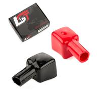 Set Gomma Polo Batterie Cappelli Copertoni Negativo Positivo Nero Rosso per Adly