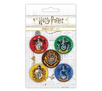 Harry Potter - Set di 5 gomme da cancellare a forma di casa di Hogwarts, accessori per la scuola Harry Potter, Grifondoro, Serpeverde, Ravenclaw, Hufflepuff