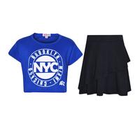 Set Gonna Skater Con Top Corto E Gonna Volant Per Ragazze