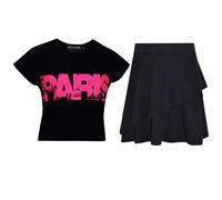 Set Gonna Skater Con Top Corto E Gonna Volant Per Ragazze