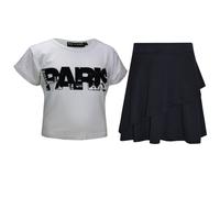 Set Gonna Skater Con Top Corto E Gonna Volant Per Ragazze