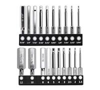 Set Grado Professionale Affidabile 20pcs Bit Esadecimale Con Supporto Magnetico Essenziale Bit Assortimento Per Progetto Fai -da -te A Bassa Resistenza Magnetica