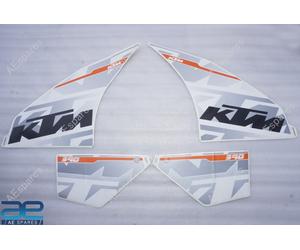 Set Grafiche Fianchetti Laterali ADesive AEsPares Per KTM RC 390 Grigio