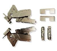 Set Grass Tiomos composto da 2 cerniere grandangolare 160°, 2 piastre di montaggio e 2 tappi di copertura. Versione: arresto angolare