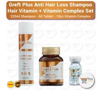 Set Greft Plus anti perdita di capelli (shampoo + compressa + siero complesso...