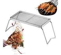 Set Griglie Griglie, Supporto Per Griglia Di Cottura Inossidabile, Falò Fuoco A Griglia, Accessorio Per Barbecue Heavy Duty Con Gambe Pieghevoli, Circolazione Resistente
