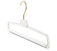 Set Grucce Pantalone Prodotte in Italia Appendiabiti Spugna Antiscivolo 100% Materia Plastica Riciclata (20 Bianco)