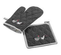 Set guanto e presina da cucina in cotone Douceur d'intérieur 2 pezzi 4243