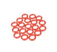Set guarnizioni O-ring per uso alimentare VMQ 150 pezzi 8x2 9x2 10x2 11x2 OD x 2 mm di spessore rosso bianco(8x2)