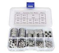 Set Guarnizioni Rondelle Metallo Piatto Acciaio Inox 580pz Fissaggio M2 -Fornitu