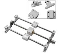 Set guida di supporto per attuatore lineare con asta a vite T8 da 150/250/350 mm, per apparecchiature di automazione industriale, cuscinetti SCS8UU, compatibile con albero da 8 mm (150 mm)