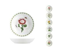 Set H&H new 6 Piatti Fondi Flowers In Porcellana Cm 20